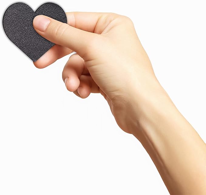 Black Dry Erase Chalkboard Magnetic Shelf Label Magnets. Perfect for Kitchen or Office. (2" Heart 10 Pieces)