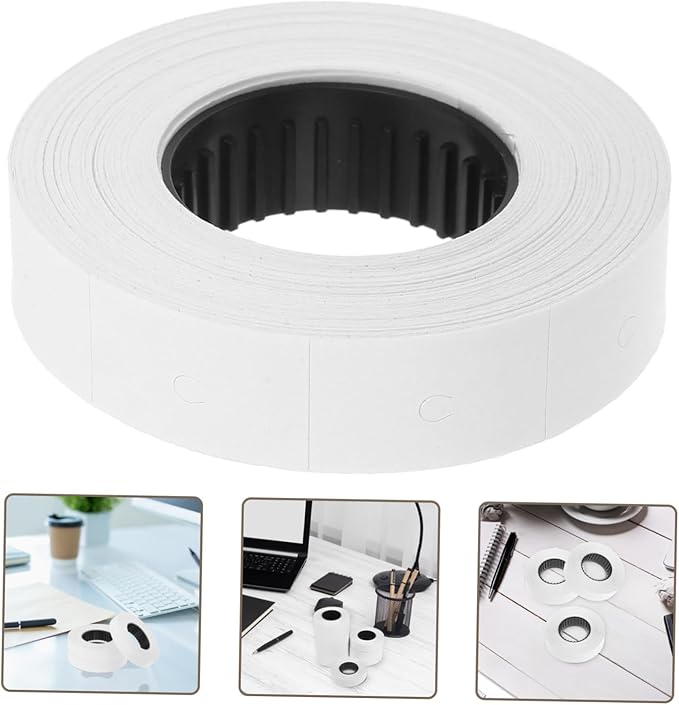 Gadpiparty 10rolls Price Marker Labeler Paper Roll for Efficient Pricing and Tagging Double-line Price Labels Labels Per Roll White for Retail and Organization
