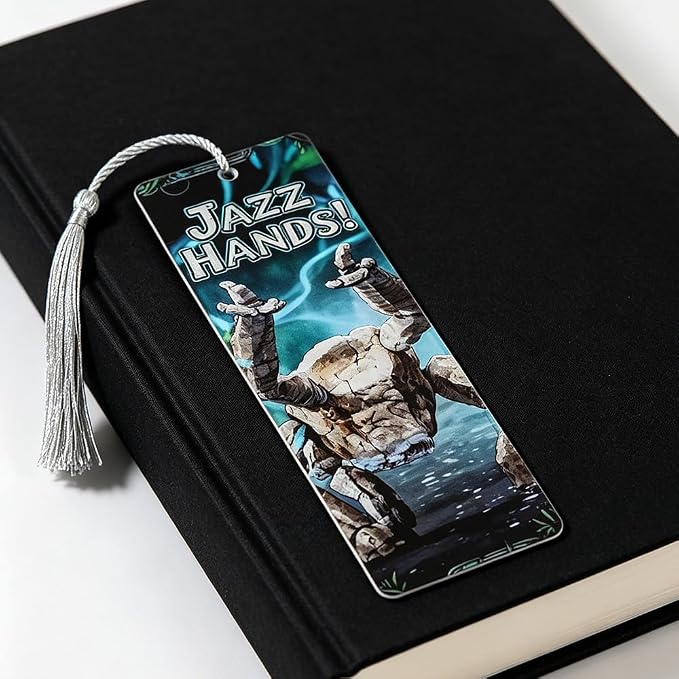 Project Hail Mary Inspired Bookmarks - 3PCS Acrylic Page Markers with Tassels, Grace & Rocky Jazz Hands Fan Art Book Accessories for Sci-Fi Novel Fans & Readers (3PCS Project)