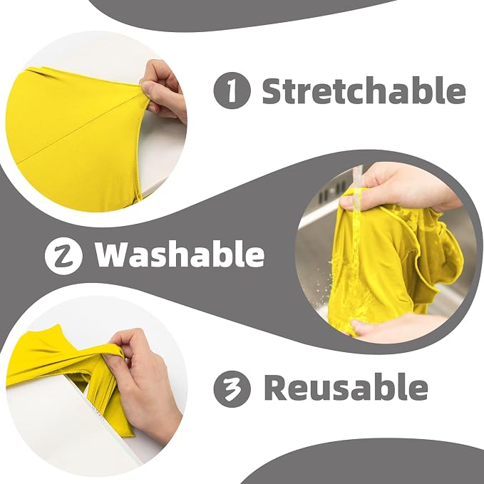 KICNIC Big Yellow Fabric Book Cover for Hardcover, 9x11 Inch, 1 Pack, Up to 10”x12.5”, Adjustable School Book Sleeve Protector for Teens, Stretchable Decorative Cloth Book Sox for Book Lovers