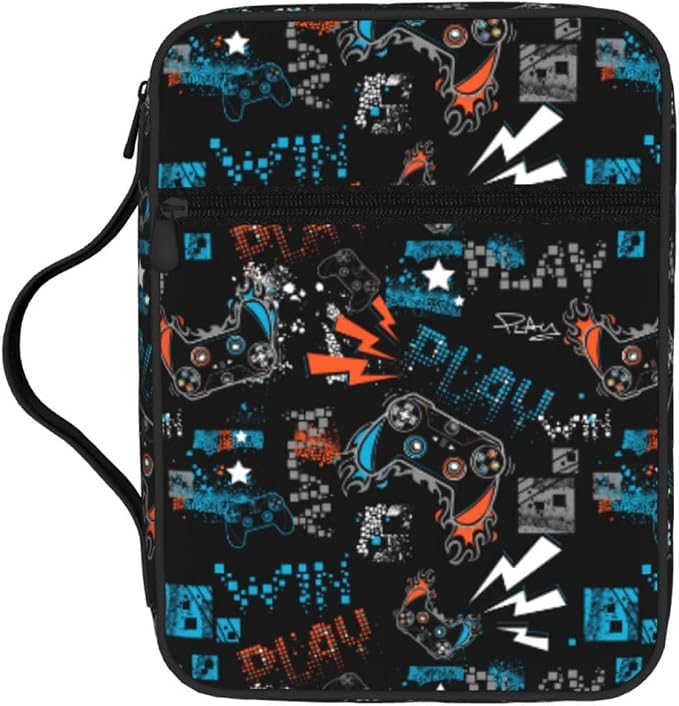 Cool Video Game Funny Bible Cover Case Carrying Book Protector Case Bible Study Supplies Accessories Holder Case Christian Gift for Women Men
