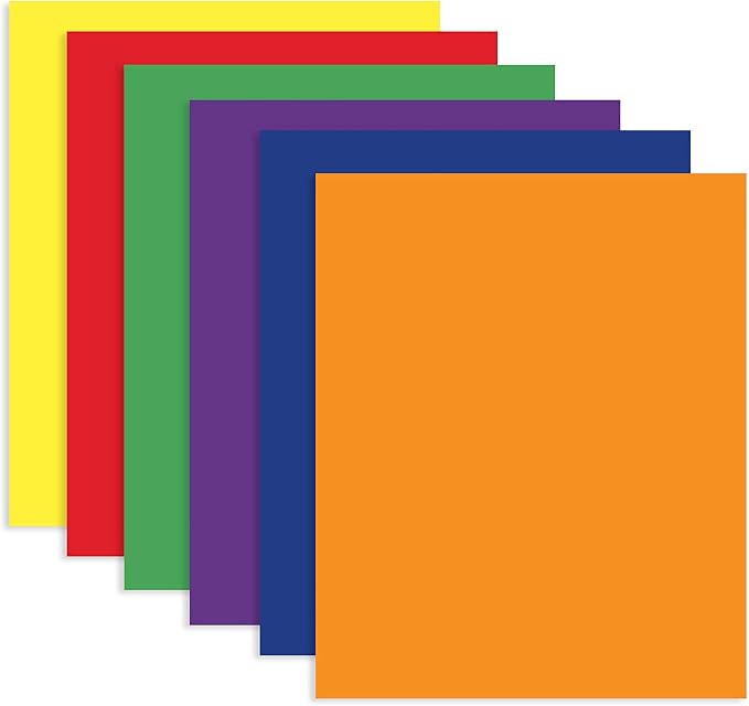 BAZIC Products Asst. Color 2-Pocket Portfolios, for Filing Office Home, Set of 6