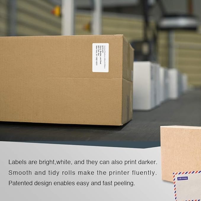 BETCKEY - Compatible DYMO 30334 (2-1/4" x 1-1/4") Multipurpose Barcode Labels, Perforated, Compatible with DYMO Labelwriter 450, 4XL, NOT FIT 550 & 5XL [10 Rolls/10000 Labels]