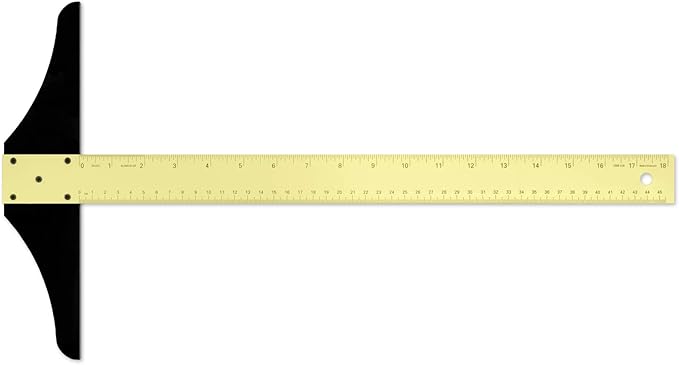 Alumicolor 18-inch Standard Aluminum T-Square for Art Framing & Drafting, Gold