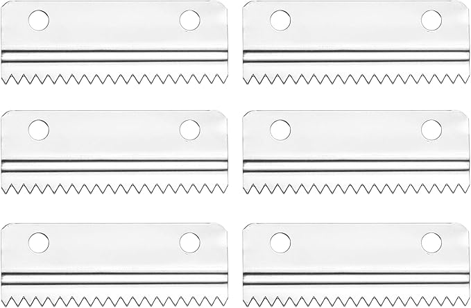 PATIKIL 6 Pcs Replacement Blades for Packing Tape Dispensers, 2.1 x 0.8inch 9050 Tape Dispenser Blade Carbon Steel for Home Office Warehouse Wrapping Packaging Mailing Shipping, Silver