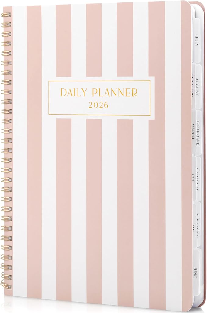 Beautiful 2026 Planner - 7" x 10" Daily Planner for Women or Men with Weekly & Monthly Spreads for Easy Planning - Perfect Calendar Book To Organize All Tasks and Boost Productivity