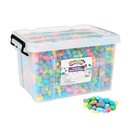 Colorations 3D Building Puffs & Shapes - 3008 Pieces