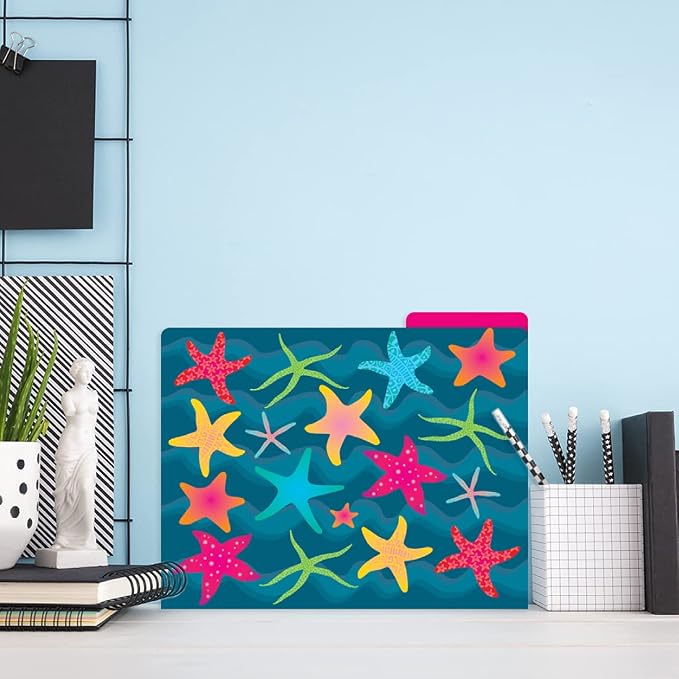 Barker Creek Kai Ola File Folders Now on Durable 14pt Stock, 12/PK, Letter Size, 1/3 Cut Tabs, Reversible, Home, School and Office Supplies (2006)