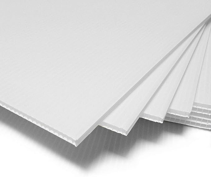 T-SIGN Corrugated Plastic Sheets Coroplast Sign Blank Board, 24 x36 Inches 3/16 Inches Thick for A-Frame Replacement Poster Sheets, White Blanks Sign (Pack of 2)