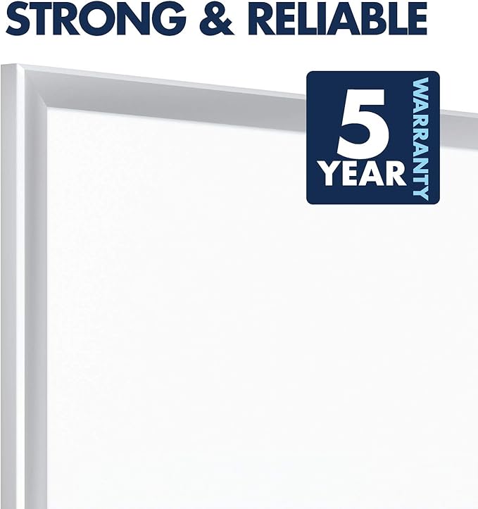 Quartet Magnetic Dry Erase White Board, 36"W x 24"H Whiteboard, Nano-Clean Surface Resists Ink Stains, Silver Aluminum Frame (SM533)