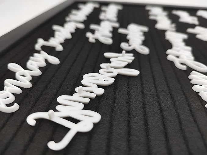 Felt Letter Board Letters Set, Letter Sign Symbol Numbers and Cursive Week and Month Only