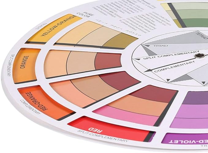 Chromatic Circle Of Colors - Color Wheel, Pocket on Color Mixing, Color Wheel Paper Card Supplies, 23.5cm Art Class Teaching Tool