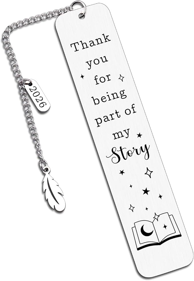 Teacher Appreciation Gifts for Women Men 2026, End of Year Gifts for Teacher, Bookmarks for Teachers, Thank You Gift for Teachers, School Supplies, Retirement Gift Thank You for Being Part My Story