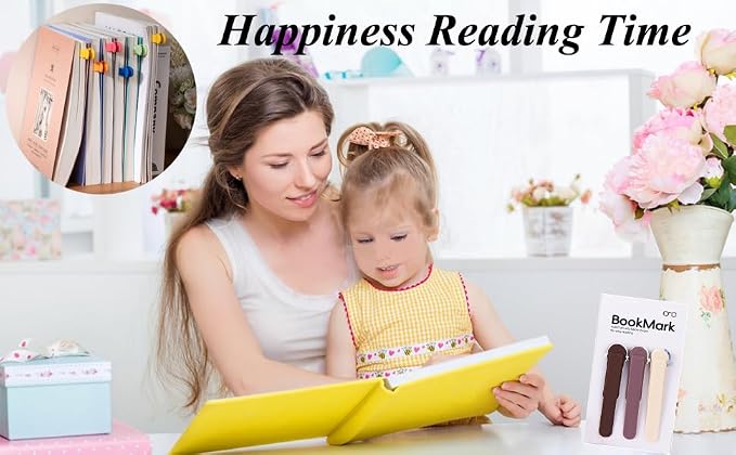 3Pcs Bookmark Book Marks, Silicone Book Marks for Reading Women Men Kids Book Lovers, Automatic Book Mark Smart Book Marker Clip Page Holder Reading Accessories School Supplies Gifts for Students