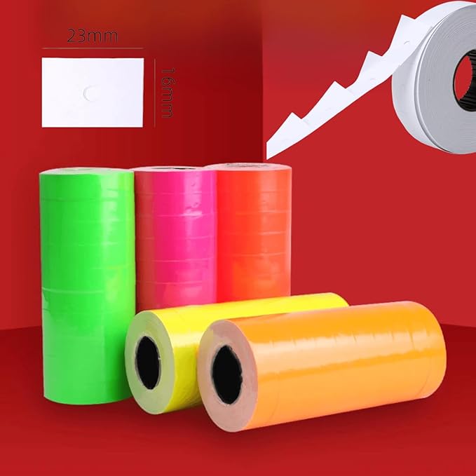 MX-6600 Price Gun Labels, 2 Line Pricemarker Labels Paper for Price and Date Guns, Suitable for MX-6600, MX-6602, G6000, YH-689, 5000pcs-10 Roll (Without Gun) Green