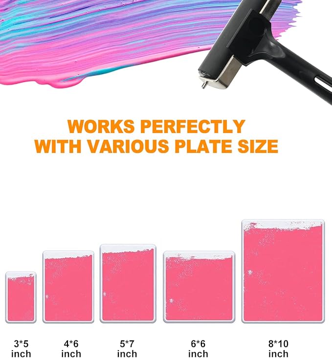 UCEC Gel Printing Plate Alignment Tool – Large Gel Plate Printing Placement Tool for Printmaking and Mixed Media Art, L Square Ruler for Paper Positioning and Layering Crafts (7.5×10 inch)