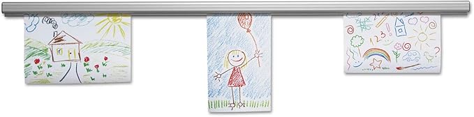 Advantus Grip-A-Strip Display Rail, 36 Inches Long, 1.5 Inches High, Satin Finish Aluminum (AVT2005)