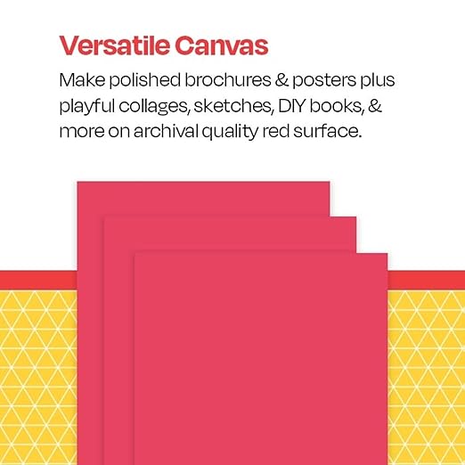 School Smart Folding Bristol Tagboard,Red, 12" W x 18" L (Pack of 100)