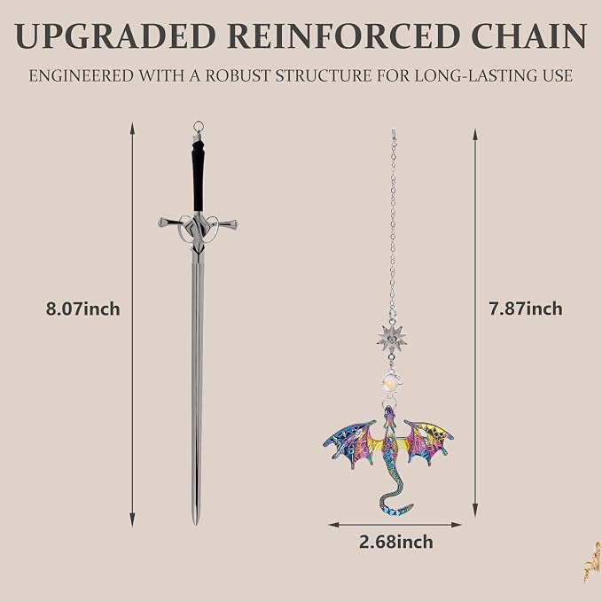 Fourth Wing Personalized Unique Fantasy Dragon Sword Metal Bookmark Book Marks for Reading Teacher Men Women Book Lovers Appreciation Graduation Birthday Retirement Friend Gifts