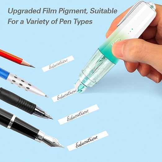 Refillable Retractable Quick Dry White Correction Tape,Mini Small Japan Aesthetic Cute Correction Tape, with Easy to Use Kawaii Pen Shaped Applicator,for Home Office Supplies.