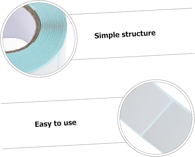 NUOBESTY 300pcs Self-Adhesive Thermal Paper Labels Roll Mailing Stickers for Typewriter Printer