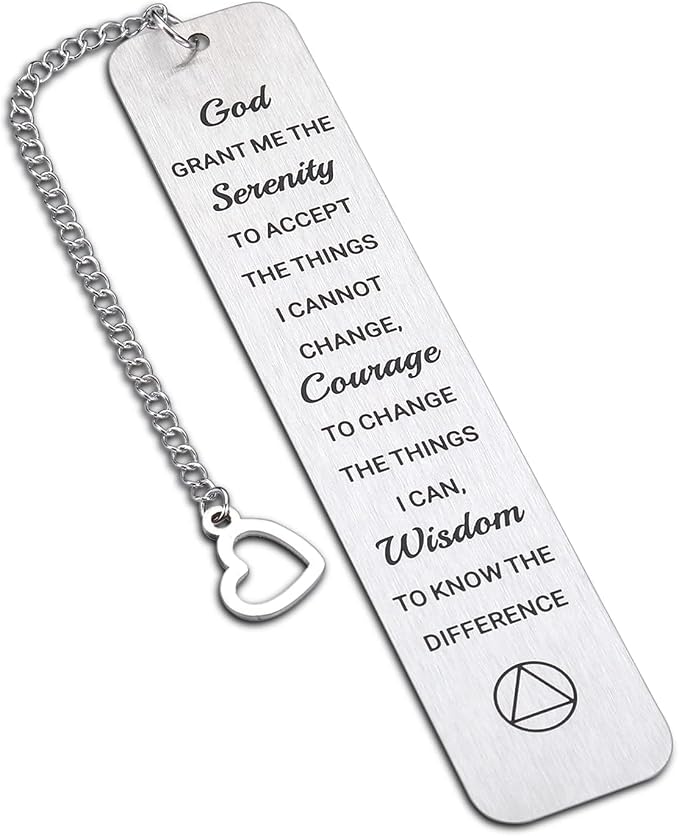 Sobriety Gifts for Women Men Serenity Prayer Gifts Sobriety Recovery AA Gifts Christian Bookmarks Gift for Women Men Religious Bible Verse Book Markers Serenity Prayer Bookmark Present for Girls Boys