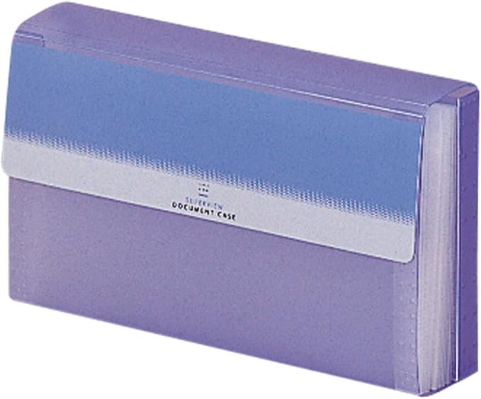 Lihit Lab G5602-14 Document Case, Long 3 Envelopes, Light Blue