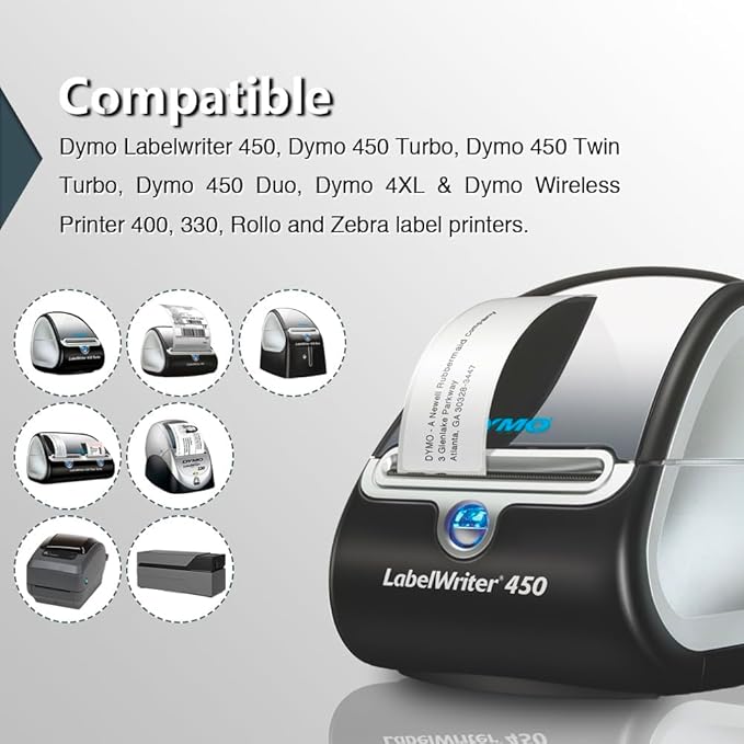 BETCKEY - Compatible DYMO 30256 (2-5/16" x 4") Replacement Shipping Labels - Compatible with Rollo, DYMO Labelwriter 450, 4XL & Zebra Desktop Printers[1 Rolls/300 Labels]