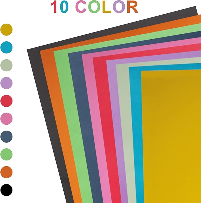 Colored Poster Board, 50 Sheets A3 Large Size 16.5 x 11.7 Inch Assorted Neon Poster Board Bulk for Art Display Board, Classroom Use, School Craft Project, Presentation Drawing