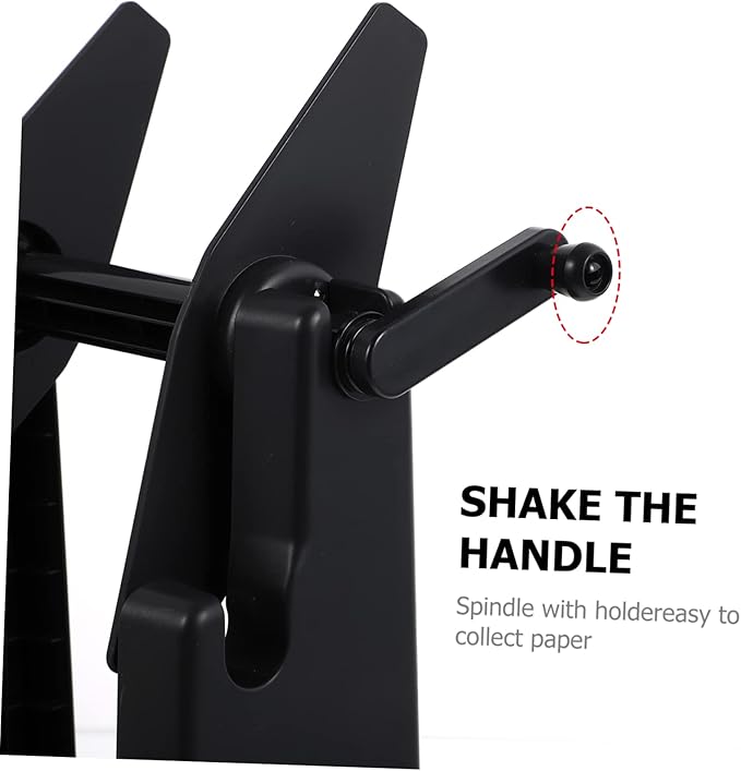TEHAUX Label Hand Crank Roll Holder Label Organizer Manual Winding Machine Printer Paper Holder