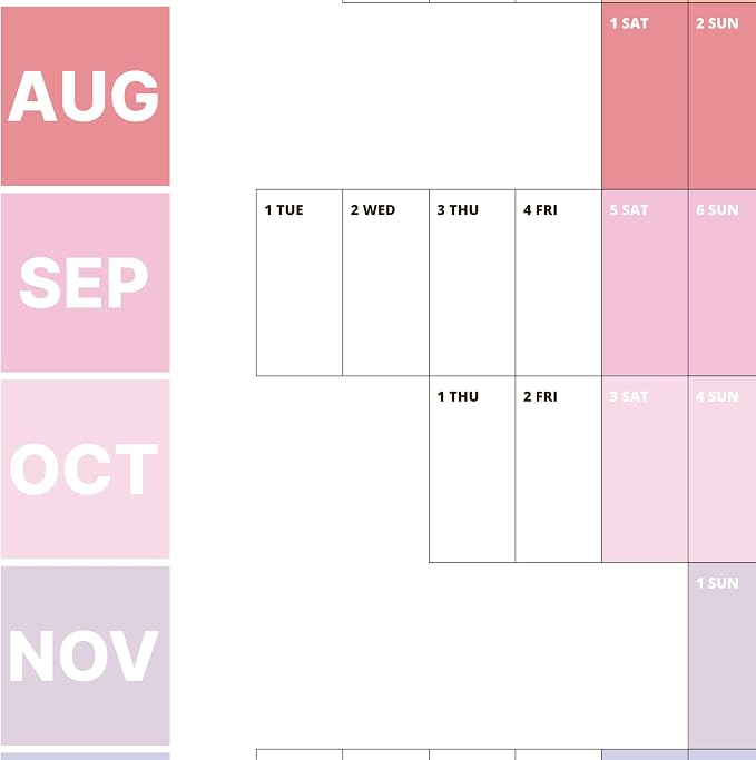 PACKLIST® 2026 Yearly Wall Calendar Large Planner - 33 x 24 Inches Full Year Poster with Vertical Weekly Columns | Giant Academic, Home & Office Wall Organizer