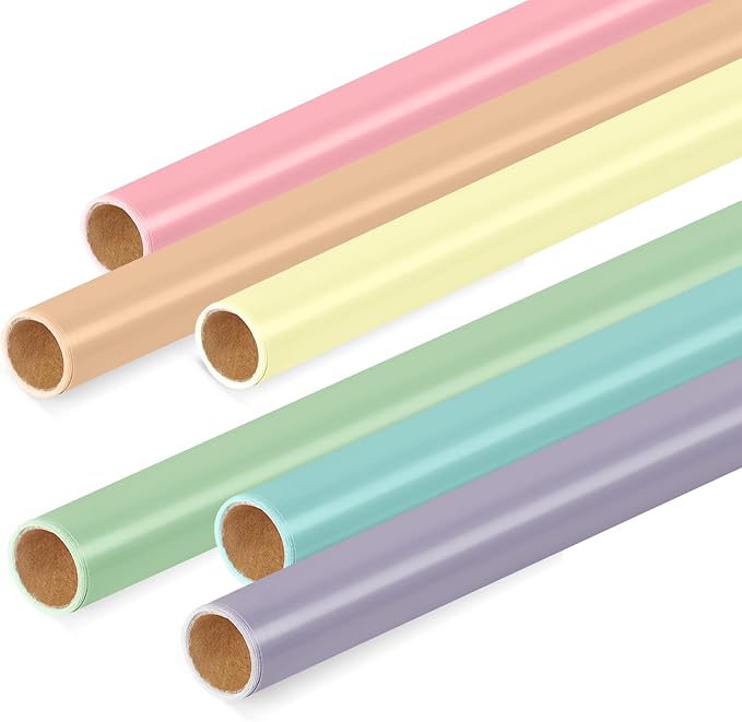 Skyygemm 6 Rolls Bulletin Board Paper Fade Resistant Colored Bulletin Board Paper Roll Bulk for Art Decor Drawing Craft Painting(4 x 8 ft,Macaron Color)