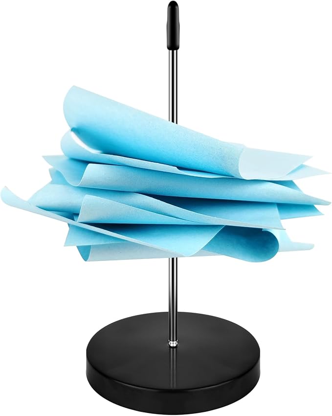 1 Pack Ticket Spike, Metal Bill Holder, Straight Rod Spike, Reliable Receipt Holder Spike for Organizing Tickets, Bills, and Notes in Restaurants, Offices, and Hotels (Black)