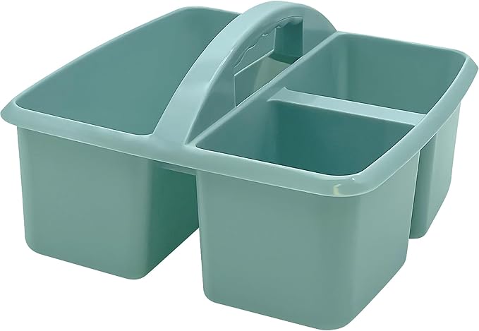 Teacher Created Resources Plastic Storage Caddy, Calming Blue (Pack of 2)