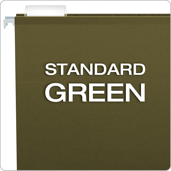 Pendaflex® Premium Reinforced Hanging Folders, 1/5 Cut, Letter Size, Standard Green, Pack Of 25