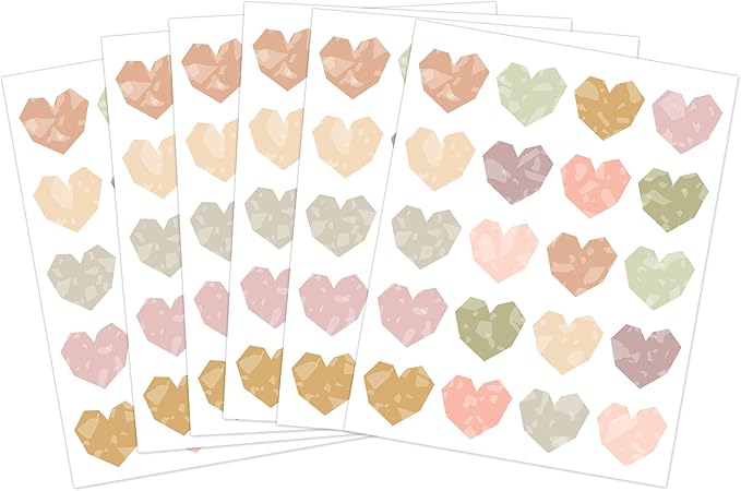 Teacher Created Resources Terrazzo Tones Hearts Stickers (TCR7228)