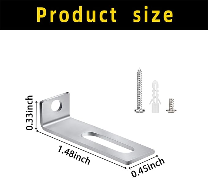 30 Set White Board Mounting Hardware,Whiteboard Hanging Brackets, White Board Installation Kit Includes Hanger Supports, Screws and Expansion Tube for Hanging Whiteboard Office Supplies (38*9.5*12mm)