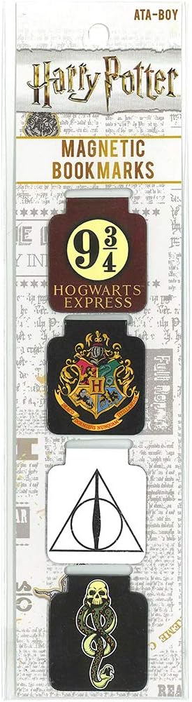 Ata-Boy Harry Potter Assortment #1 Set of 4 1" Magnetic Page-Top Bookmarks