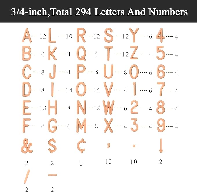 Felt Board Letters – 294-Pcs, Pink Letters for Letter Boards with Numbers and Symbols, 3/4-inch Message Board Letters for Felt Board