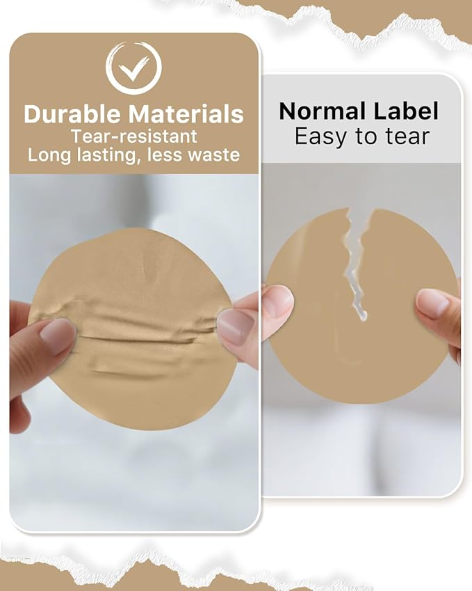 iEager 3 Inch Circle Thermal Sticker Labels, Self-Adhesive Round Direct Thermal Label, Multi-Purpose Roll Thermal Stickers, 500 Labels, Brown