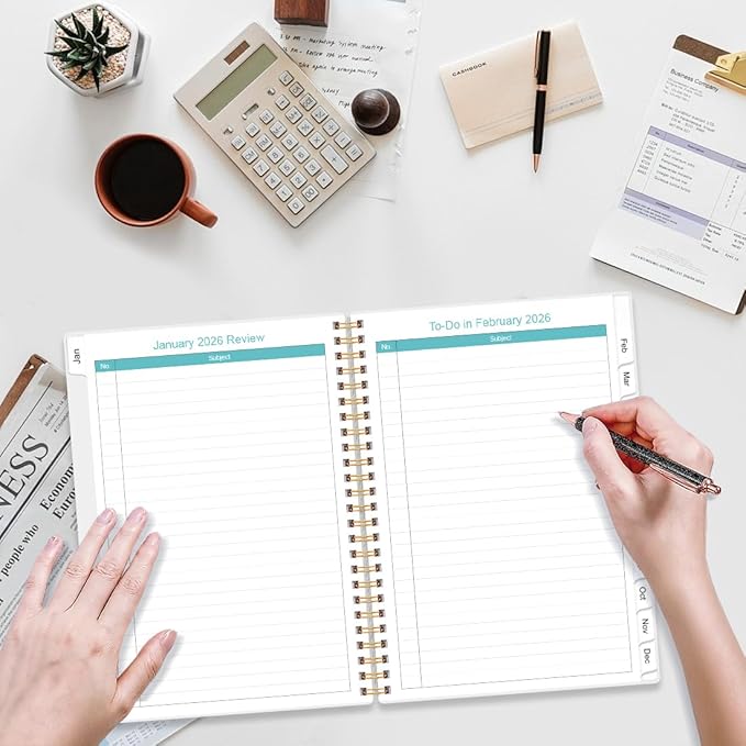 2026-2027 Monthly Planner - January 2026 - June 2027, Two Pages Per Month, 18 Monthly Calendar/Planner with Tabs, Inner Pocket, 6.4" x 8.5", Purple