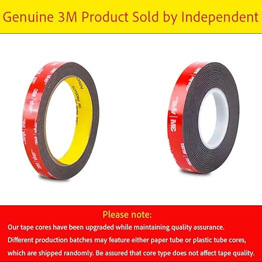 Double Sided Tape Heavy Duty, Waterproof Mounting Foam Tape, 16.5ft Length, 3.15in Width, High Temperature Resistant Adhesive Tape for Car, LED Strip Light, Office Decor, Uses VHB 5952 Raw Material