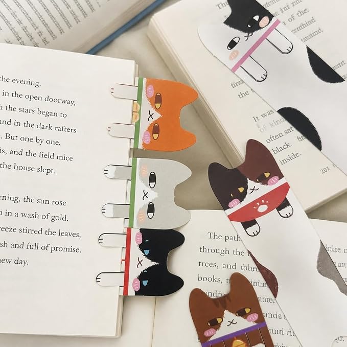 Cute Bookmarks Bulk Gifts - 90 Pcs Cats Paper Bookmark for Women Girls Students Book Lovers Animals Page Marks School Office Classroom Reading Accessories Bookish Gift for Birthday Graduation