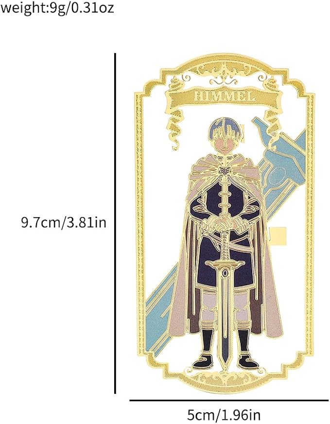 Anime Frieren: Beyond Journey's End Bookmark Stainless Steel Manga Fans Cartoon Fashion Student Scholar Learning Gift (Himmel)