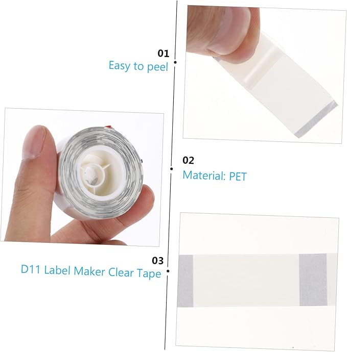 COHEALI 5rolls Clear Self-Adhesive Label for Smooth Transparent Stickers for Craft Projects and Personalization of Bottles and Boxes