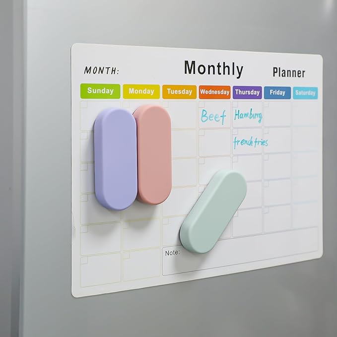 Ddaowanx Dry Erase Erasers, Magnetic Whiteboard Eraser Classroom Must Haves for Students Teachers, School Supplies (4 Pack, 4 Color)