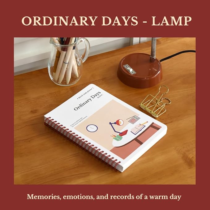 Monolike Ordinary days 4 Month Study Planner, Lamp - Academic Planner, Weekly & Monthly Planner, Study plan