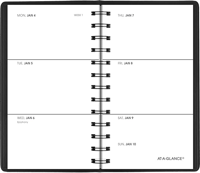AT-A-GLANCE 2027 Planner, Weekly, 2.5" x 4.5", Pocket Size, Black (700350527)