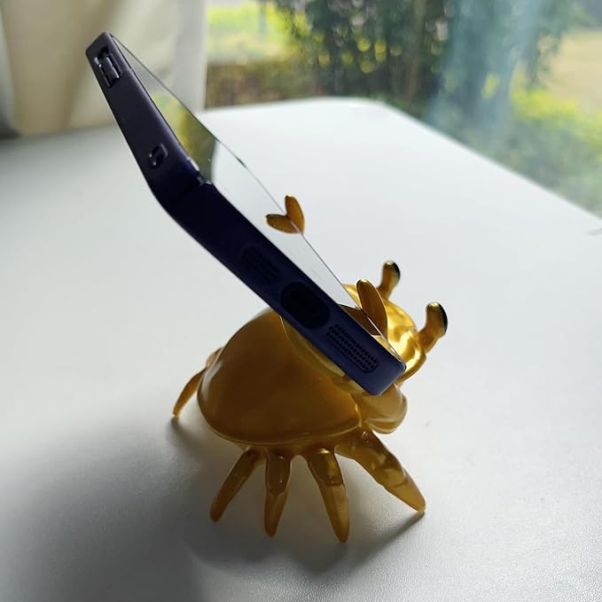 1Pcs Weightlifting Crab Pen Holder Funny Crab Pen Holder for Storage Office Desk Display Decorations (Gold)