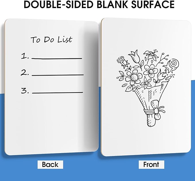 MaxGear Small White Board 12 Pack Dry Erase Boards, 9''x 12'' Mini Whiteboard Double Sided Portable Whiteboards for Students and Teachers School Supplies Lapboards Including 12 Markers and 12 Erasers